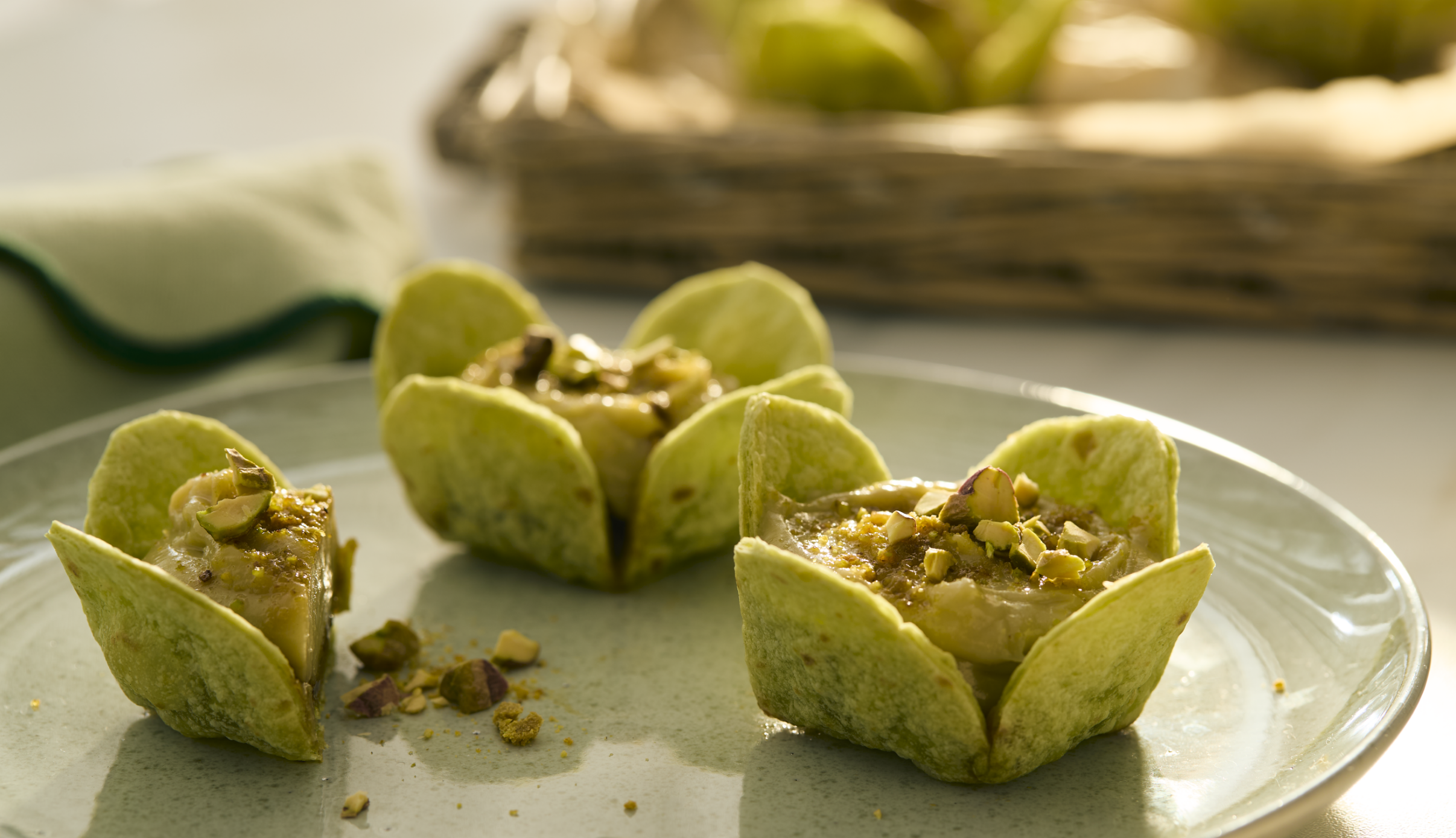 St. Patrick’s Pistachio Clover Tartlets