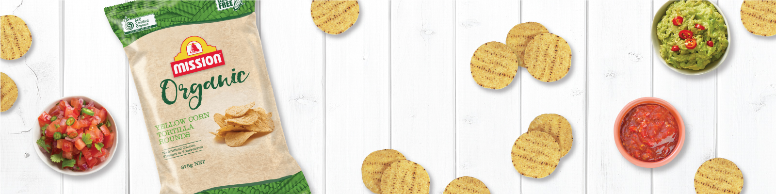 Mission Website Banner Products Page Corn Chips 1600X400px Organic Corn Chips