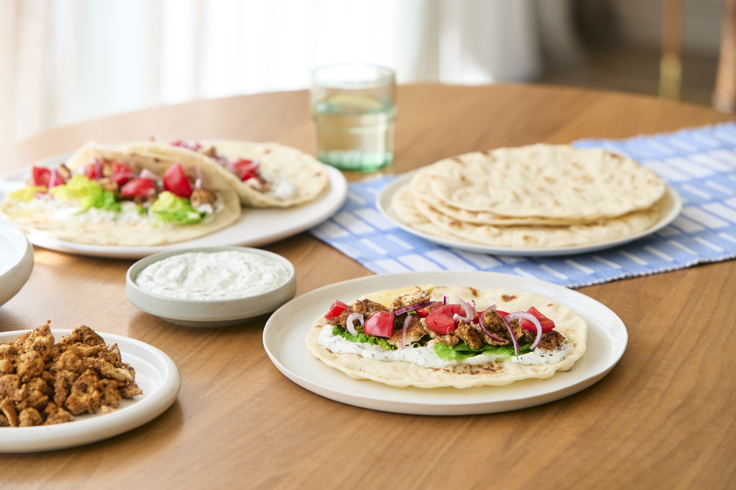 Lemon Chicken with Garlic Souvlaki Bread