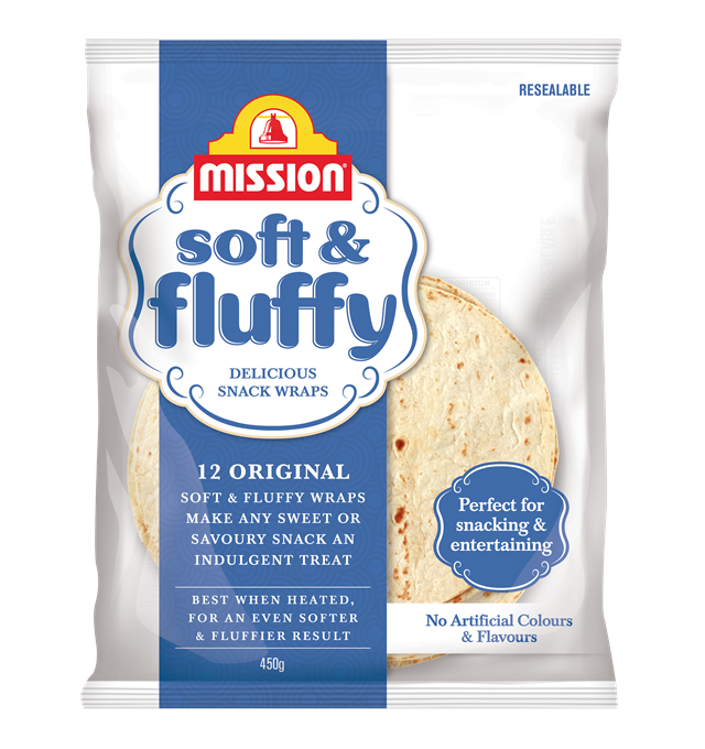 Mission Soft & Fluffy Wraps Render Logo