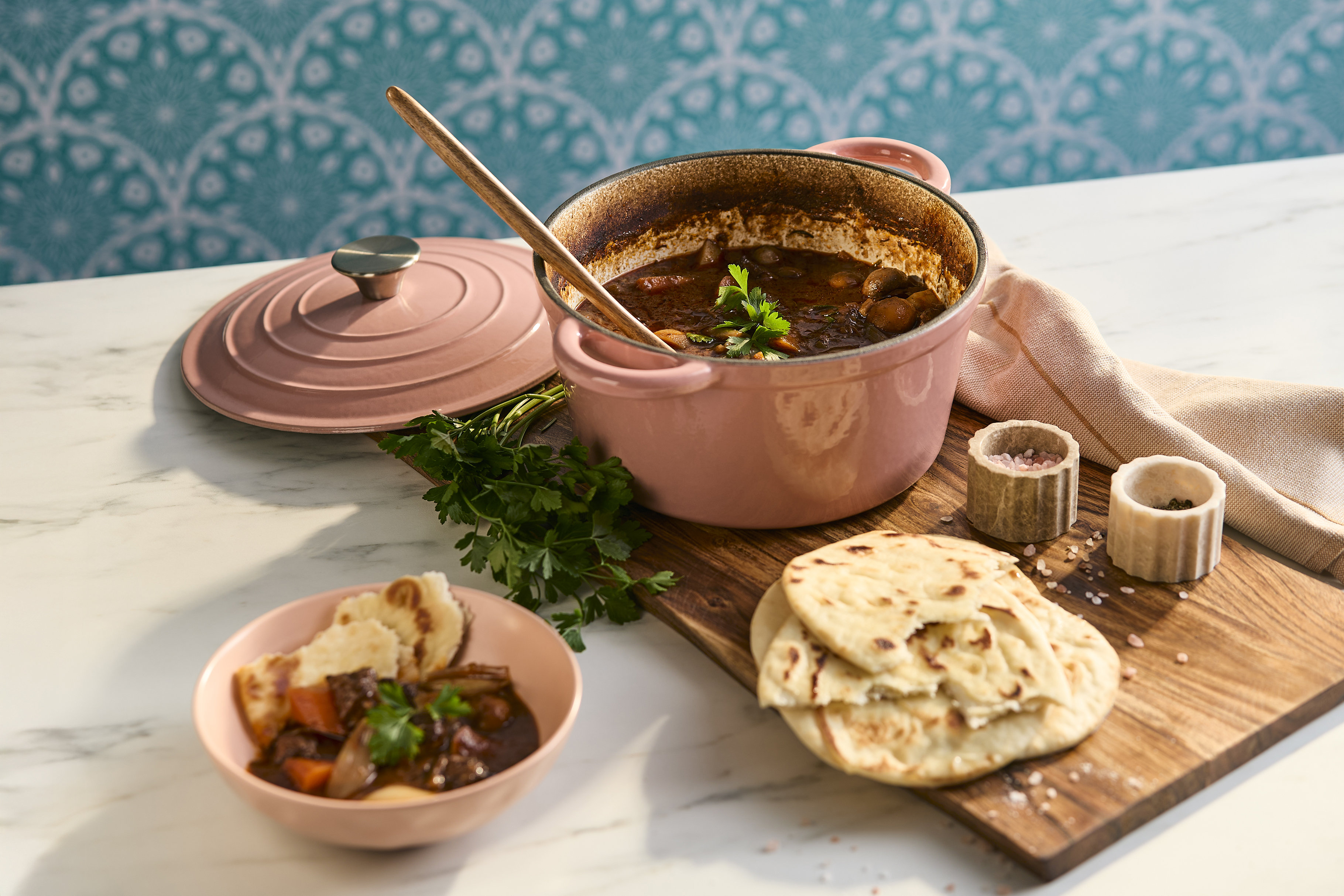 Beef Casserole with Naan