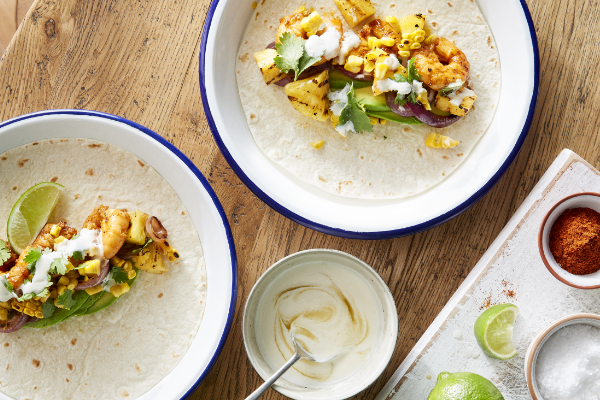 Prawn Pineapple BBQ Tacos